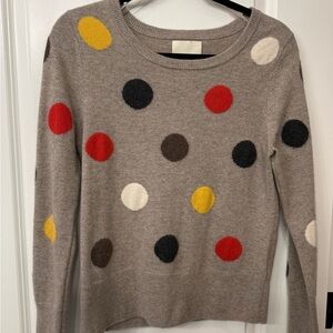 Cashmere Cynthia Rowley Beige Sweater with Colorful Dots